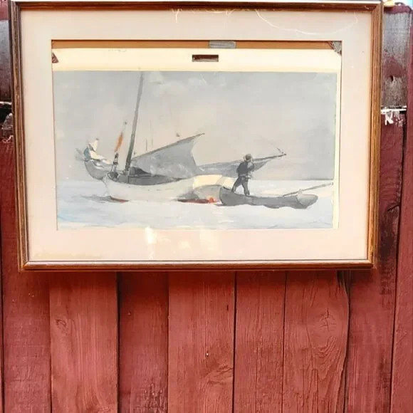 Winslow Homer Stowing the Sail